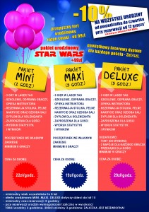 Urodziny dla dzieci Star Wars 2015 - Labirynt Laser Tag Szczecin - tyl