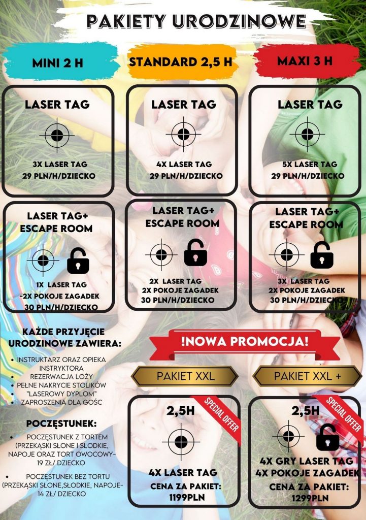 Pakiety Urodzinowe - Labirynt Laser Tag Szczecin
